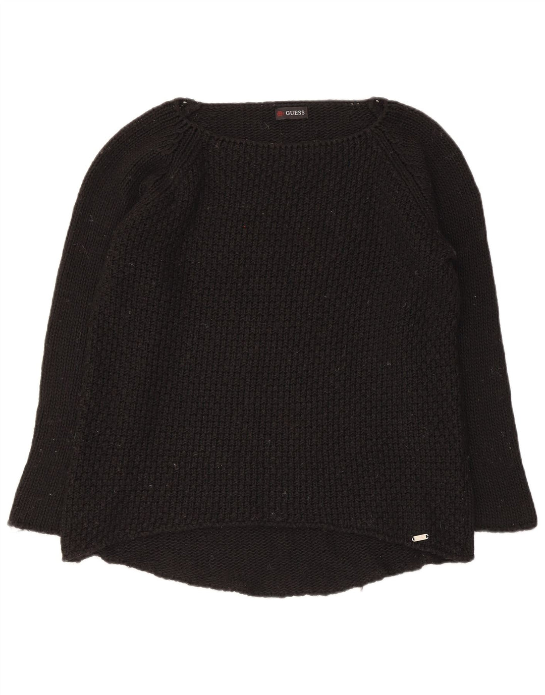 Guess Suéter tipo jersey con cuello barco para mujer UK 12 Medium Black