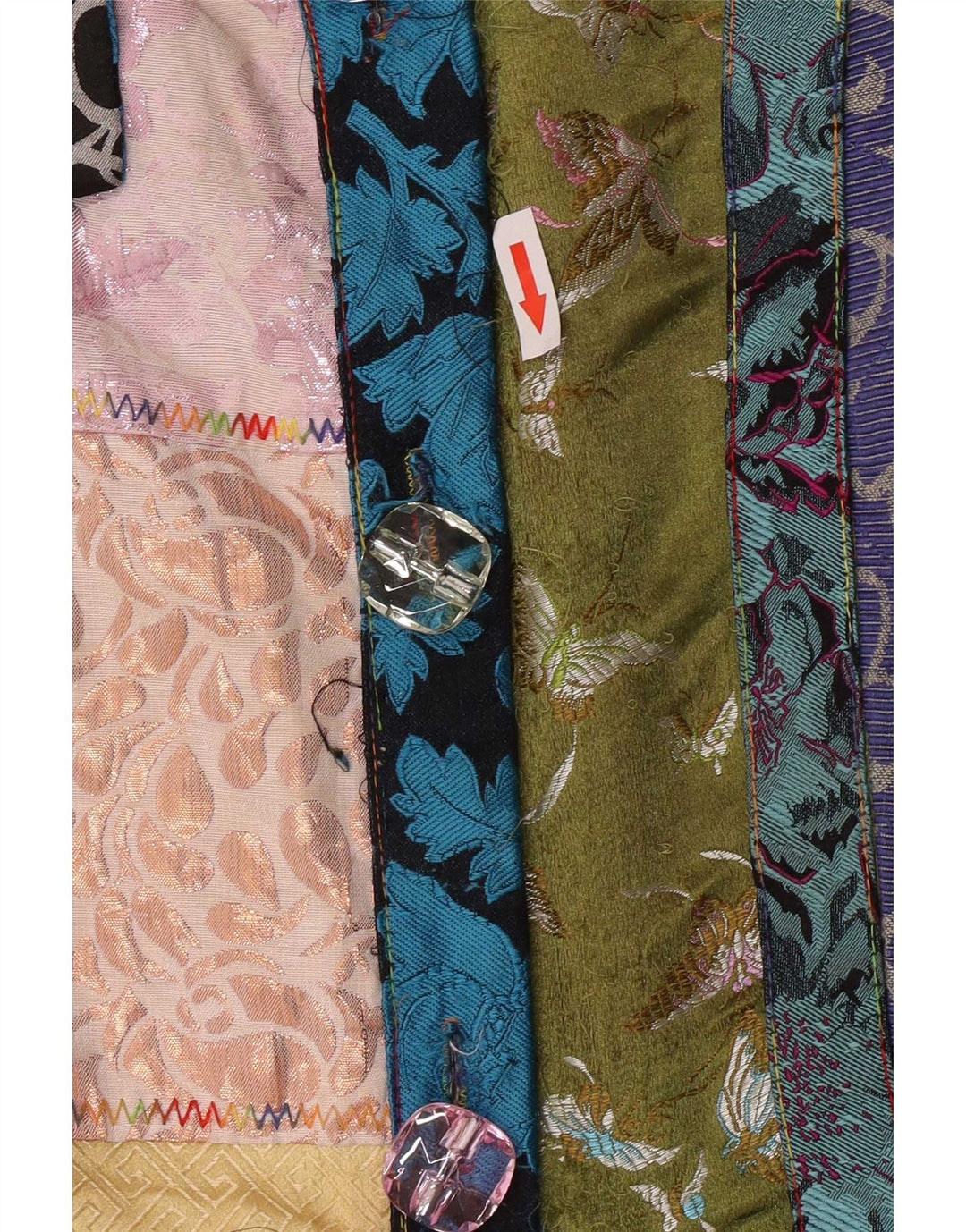 Abrigo para mujer Dy Design ES 44 Medio Algodón patchwork multicolor