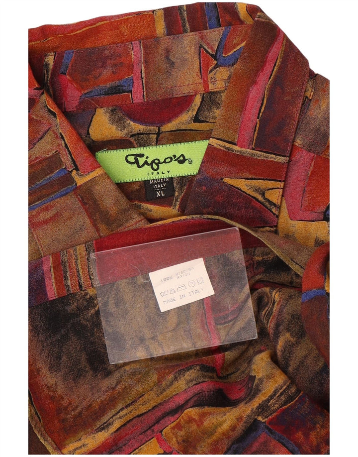 Tipo' S Camisa de manga corta para hombre XL Patchwork multicolor