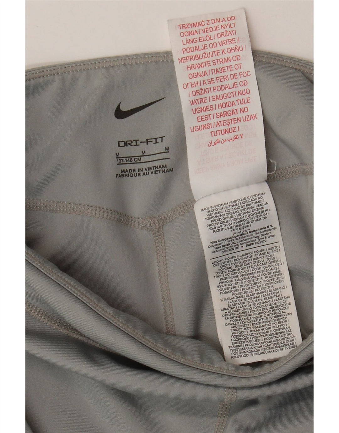 Leggings NIKE Dri Fit para niñas 10-11 años Poliéster color block gris medio