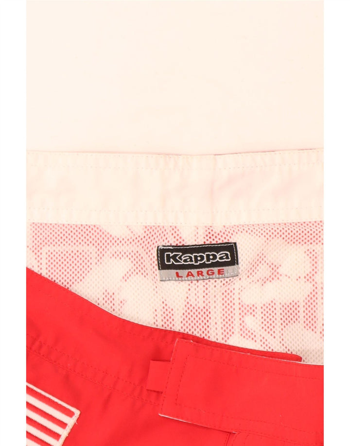 Kappa Mens Graphic Swim Shorts Grande Rojo Floral Poliéster
