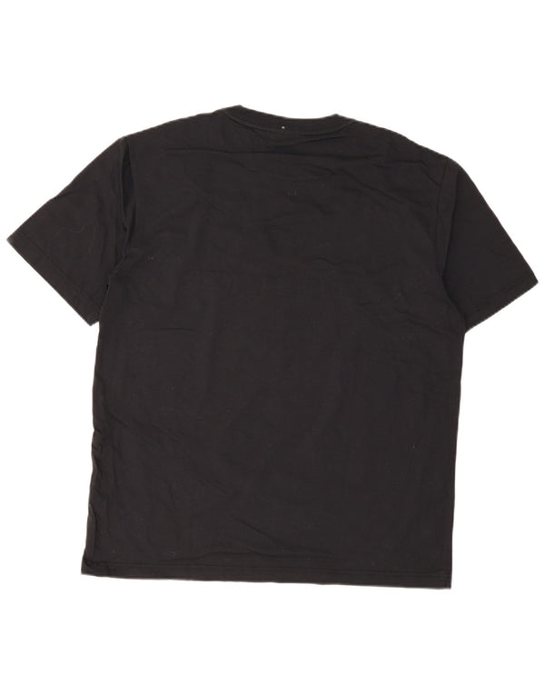Tommy Hilfiger Camiseta gráfica para hombre Top grande de algodón negro