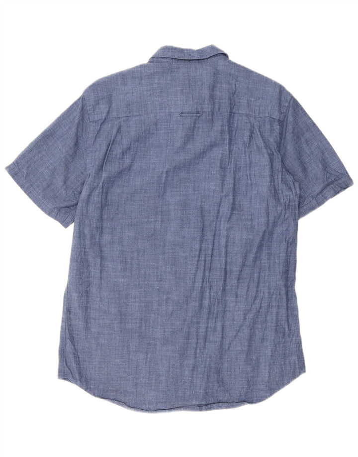 Hurley Camisa De Manga Corta Para Hombre Algodón Azul Grande