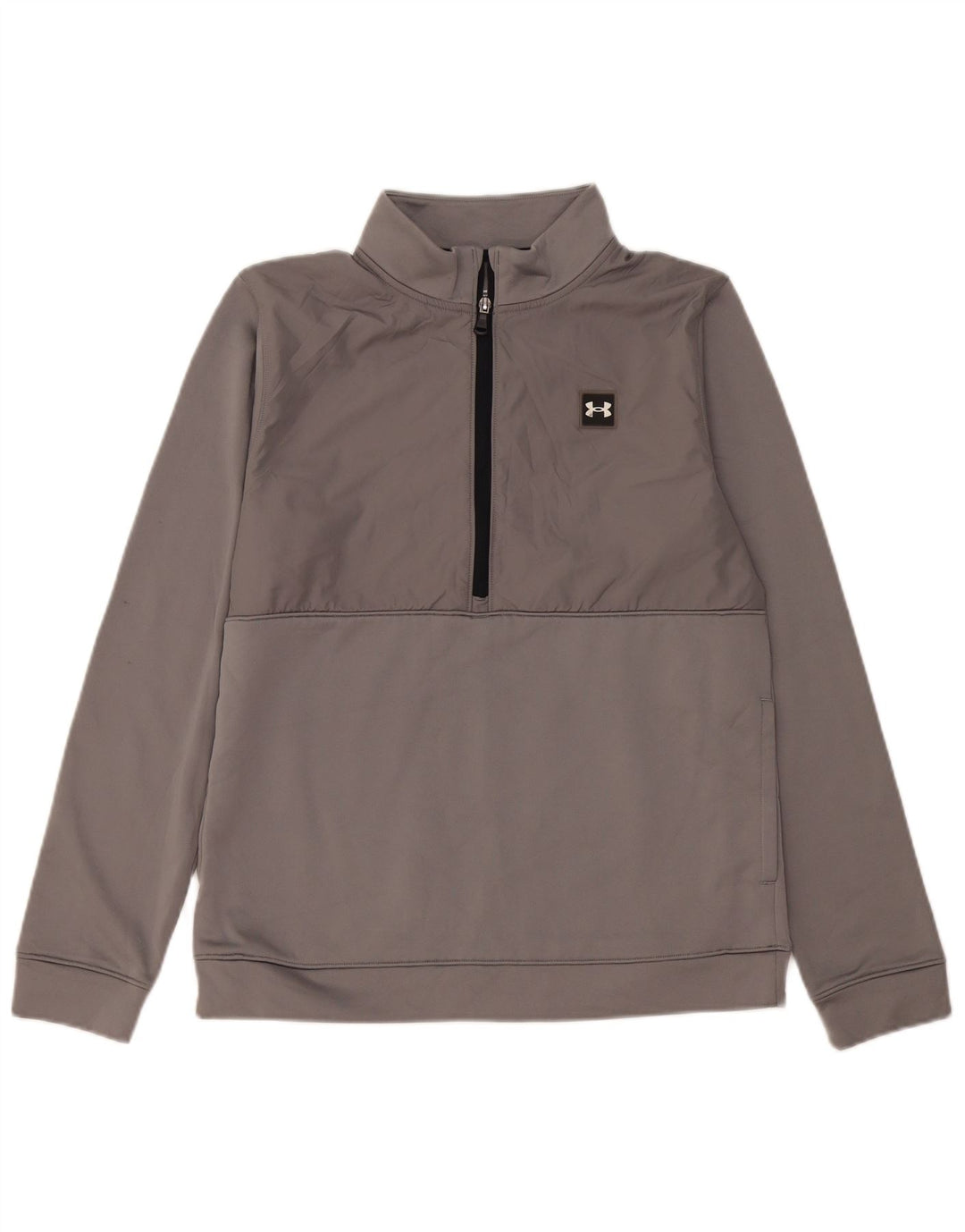 Under Armour Sudadera con cremallera y cuello para niño 13-14 años XL Gris Poliéster