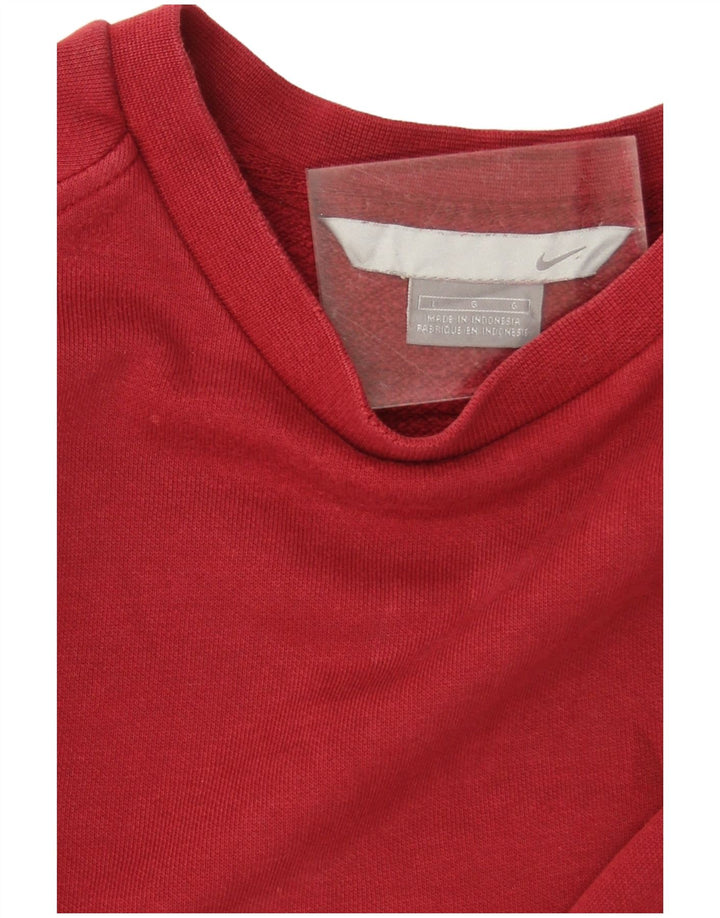 Nike Hombre Sudadera Jumper Grande Rojo Algodón