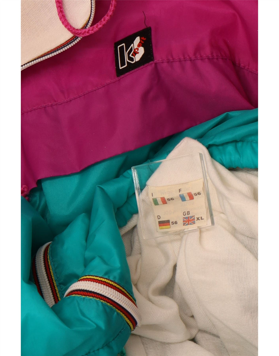 VINTAGE Chaqueta impermeable con capucha para hombre Reino Unido 42 XL Poliamida en bloque de color rosa