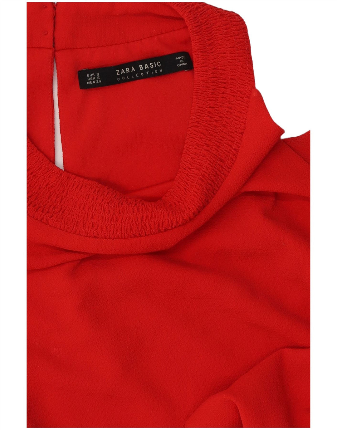 Zara Vestido con Hombros Descubiertos para Mujer UK 40 Small Rojo