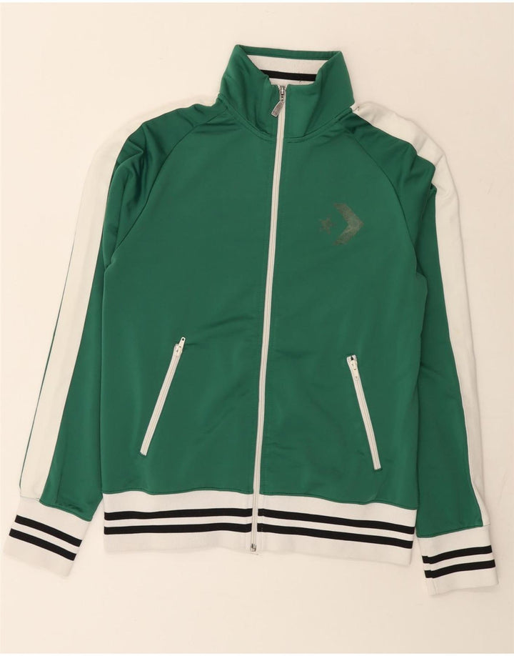 Converse - Chaqueta de chándal para mujer, talla 40, color verde medio