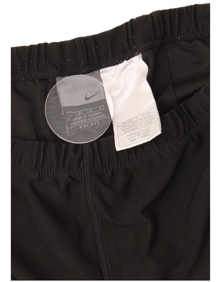 NIKE Mujer Dri Fit Chándal Pantalones UK 12 Mediano Negro Poliéster