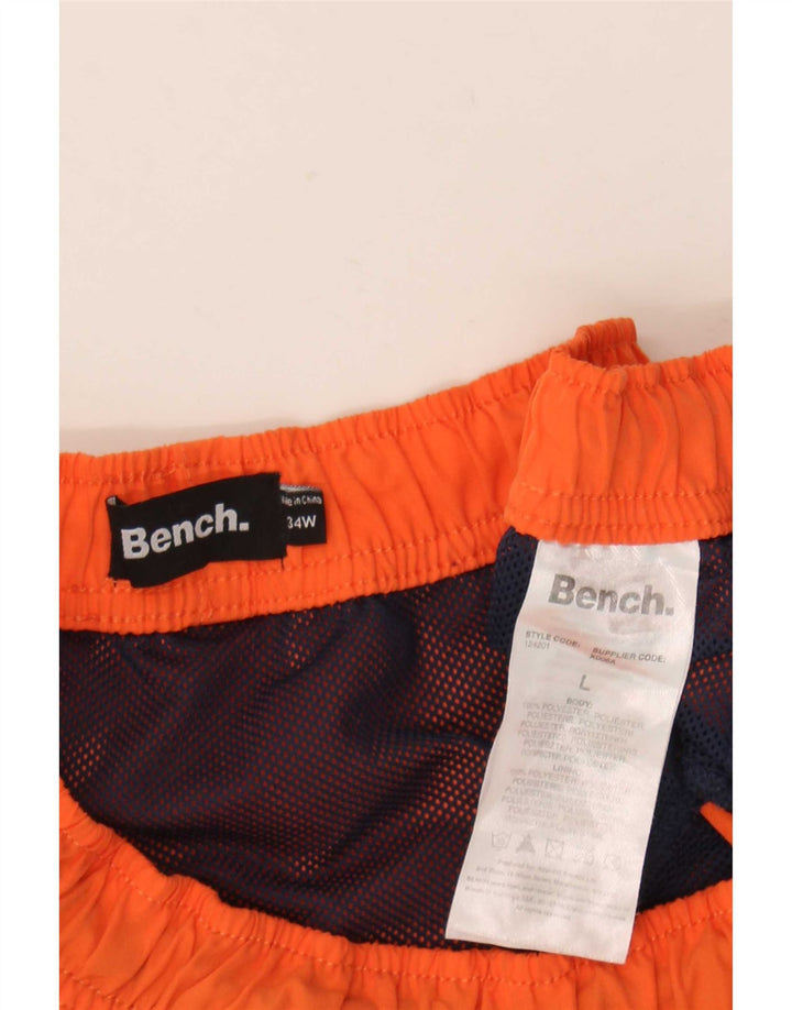 Bañador con estampado gráfico para hombre Bench, poliéster naranja grande