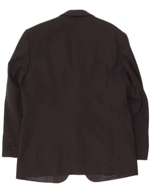Marks & Spencer Chaqueta tipo blazer de 2 botones para hombre UK 42 Grande Poliéster negro
