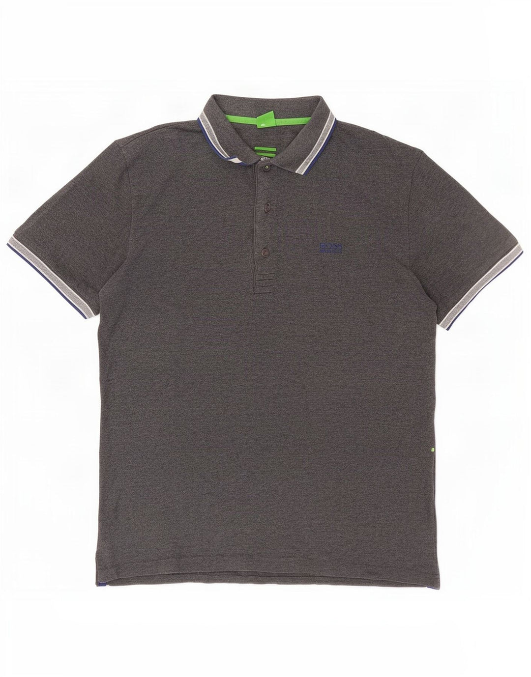 Hugo Boss Polo para hombre de algodón gris grande