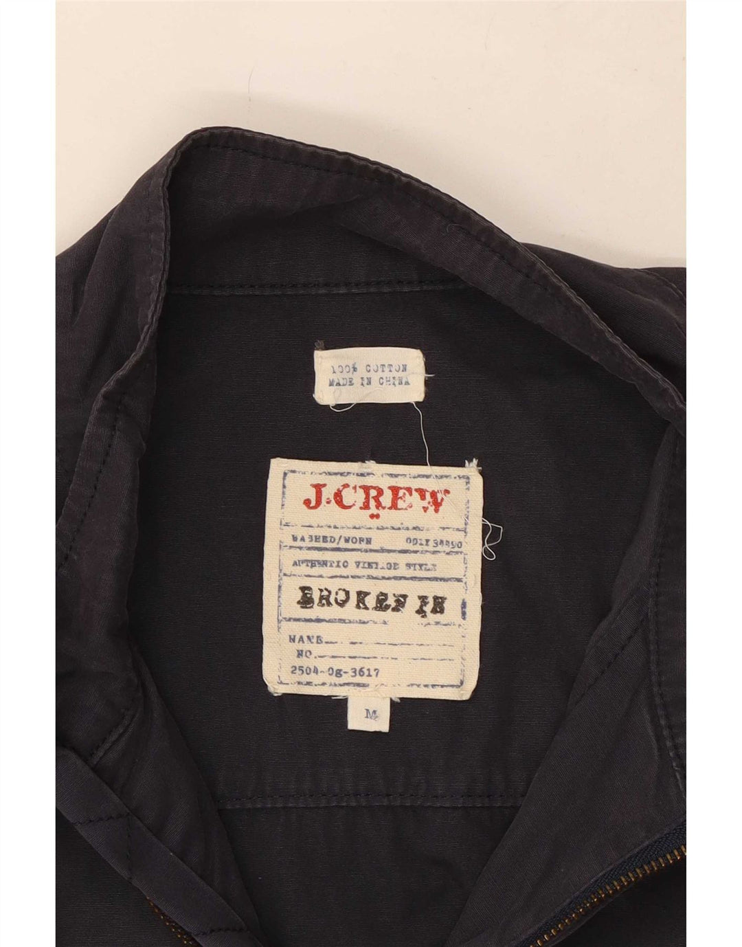 J. Crew Chaqueta Bomber para Hombre UK 38 Mediana Azul Marino Algodón