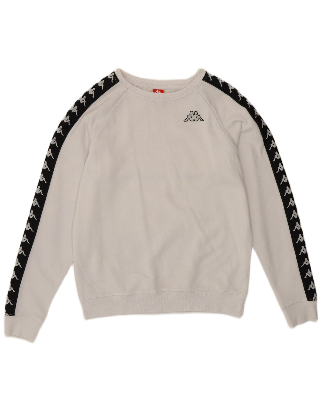 KAPPA Sudadera gráfica para mujer Jumper UK 44 Medium White Colourblock