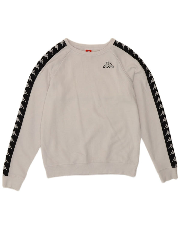 KAPPA Sudadera gráfica para mujer Jumper UK 44 Medium White Colourblock