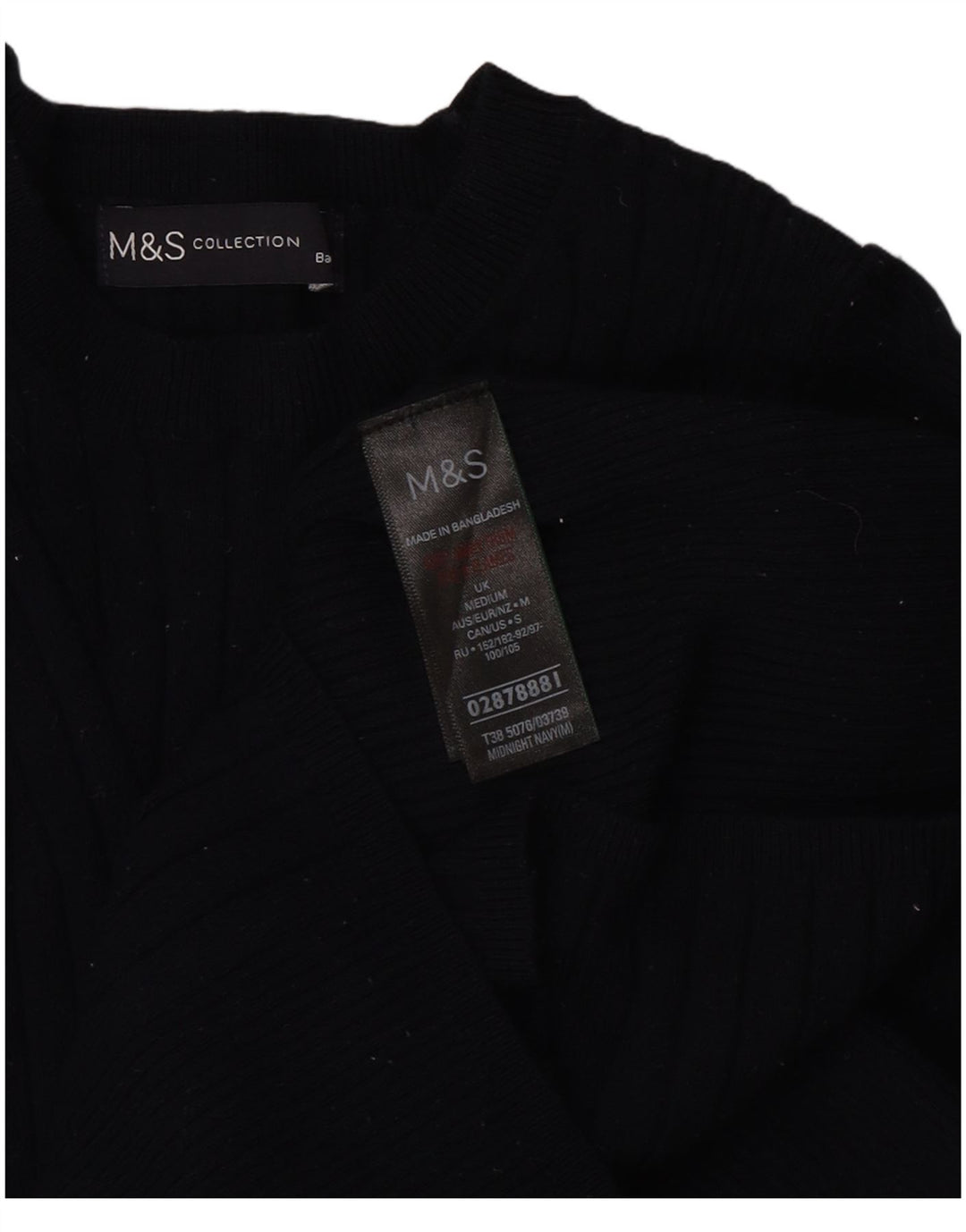 Marks & Spencer suéter con cuello barco para mujer, talla 40, talla M, azul marino