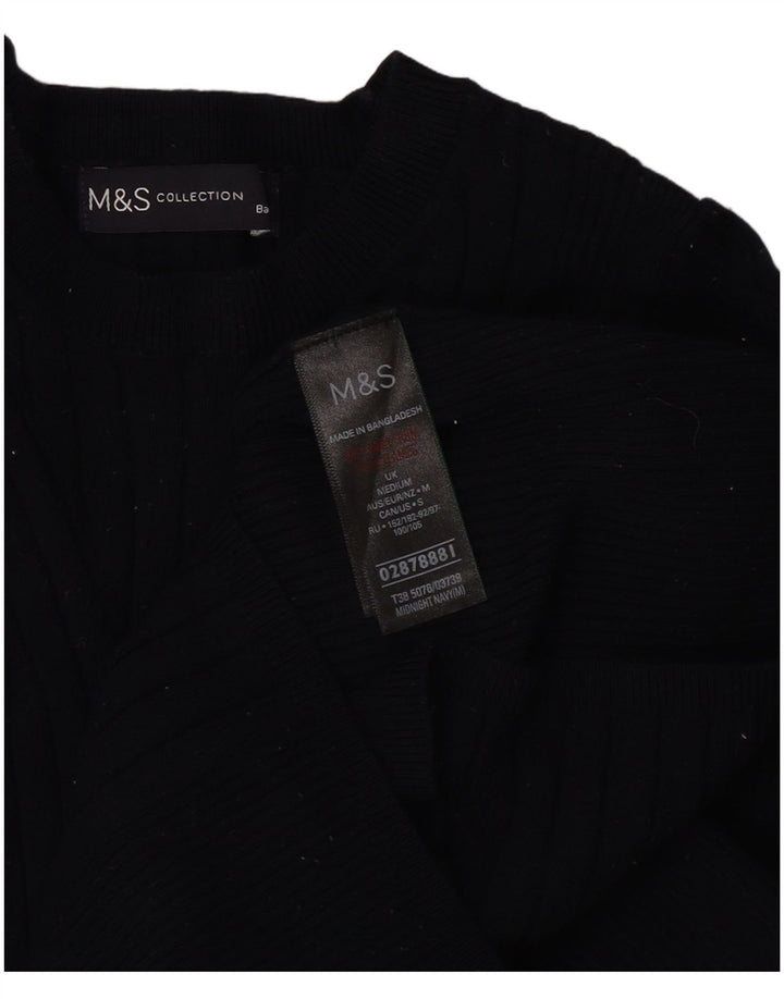 Marks & Spencer suéter con cuello barco para mujer, talla 40, talla M, azul marino