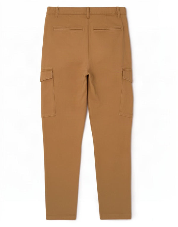 Zara Mens Slim Cargo Pantalones EU 38 Small W30 L27 Algodón Beige
