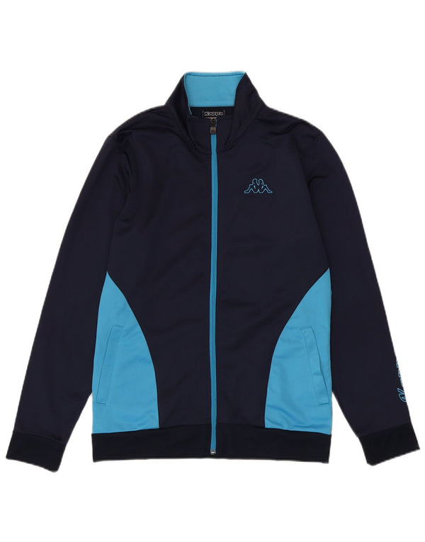 Kappa Mujer Chándal Top Chaqueta UK 40 XL Azul Marino Colorblock Poliéster
