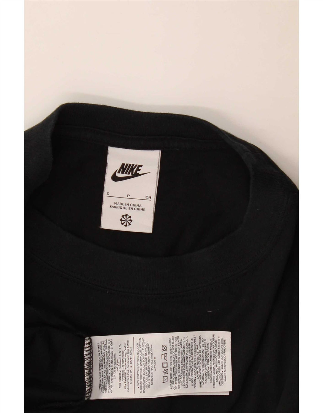 Camiseta Nike Hombre Top Small Negro Algodón