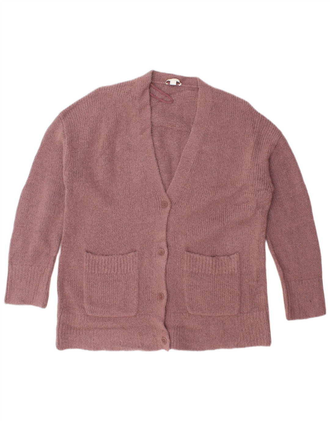 Cos - Cárdigan extragrande para mujer, talla 10, lana de alpaca rosa pequeña