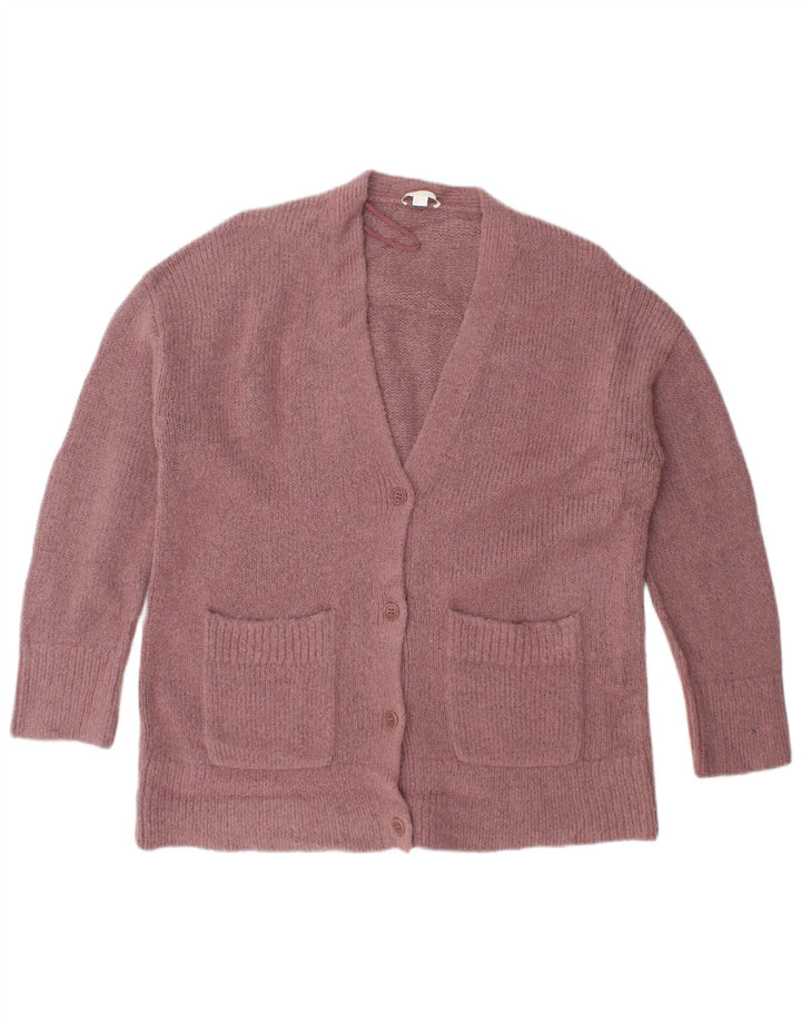 Cos - Cárdigan extragrande para mujer, talla 10, lana de alpaca rosa pequeña