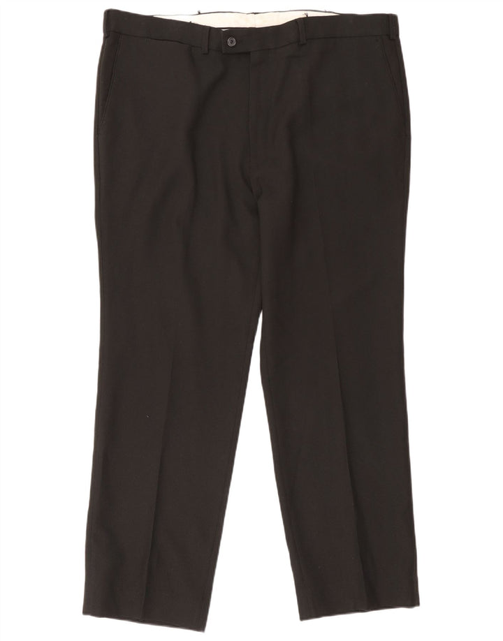 Farah Hombre Pantalón De Traje Recto W42 L30 Negro