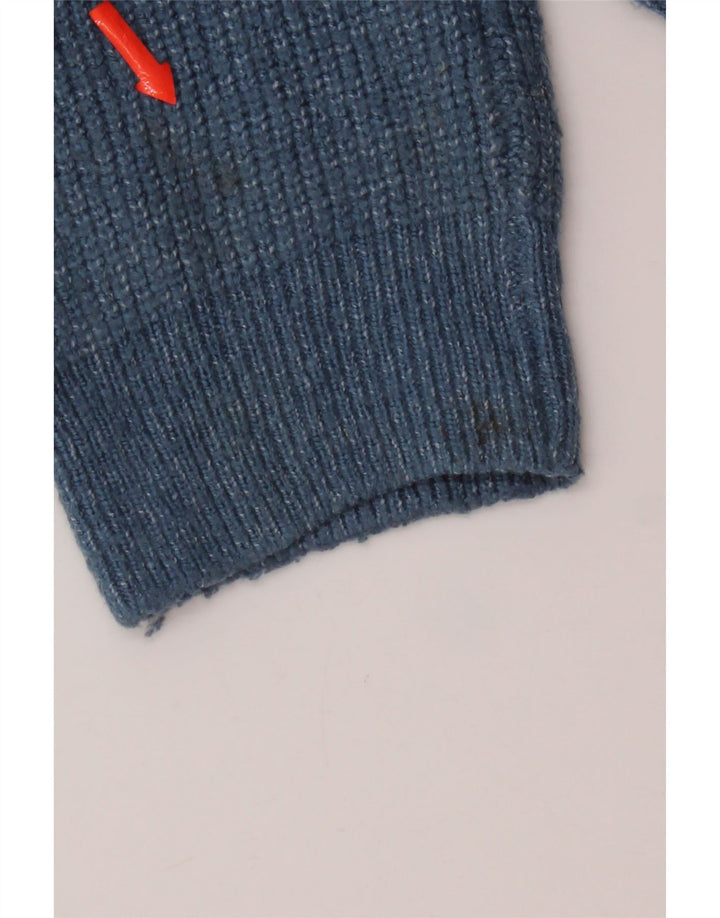 Marks & Spencer - Jersey de cuello redondo para hombre, talla 2XL, poliamida azul