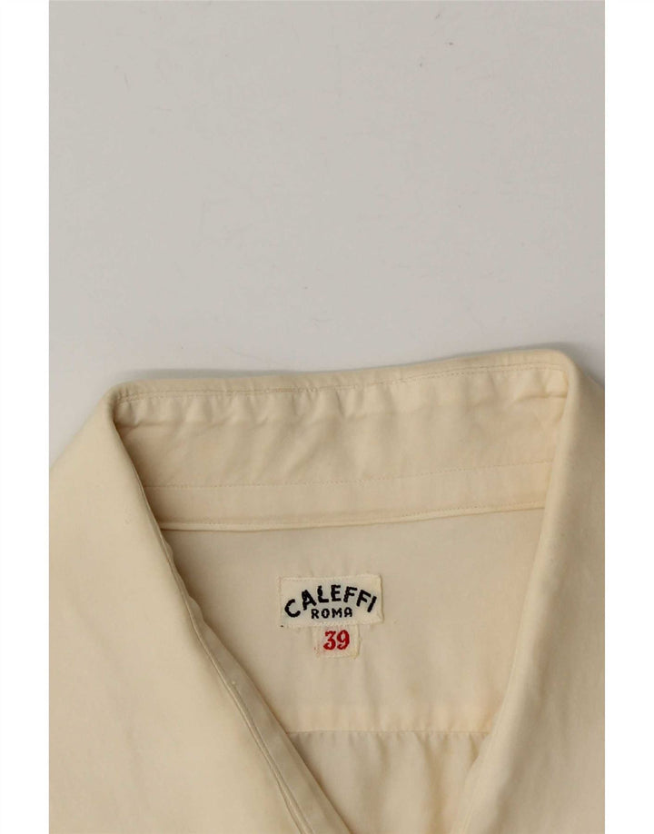 Camisa Caleffi Hombre Talla 39 Mediana Blanquecina