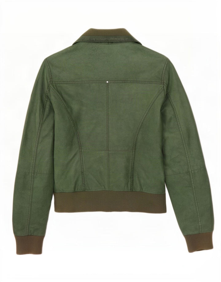 Helium - Chaqueta de piel para mujer, talla 40, color verde medio