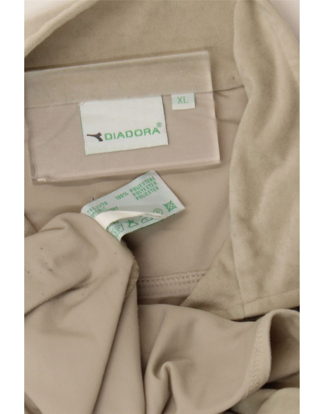 Diadora Hombre Chándal Top Chaqueta XL Beige Poliéster