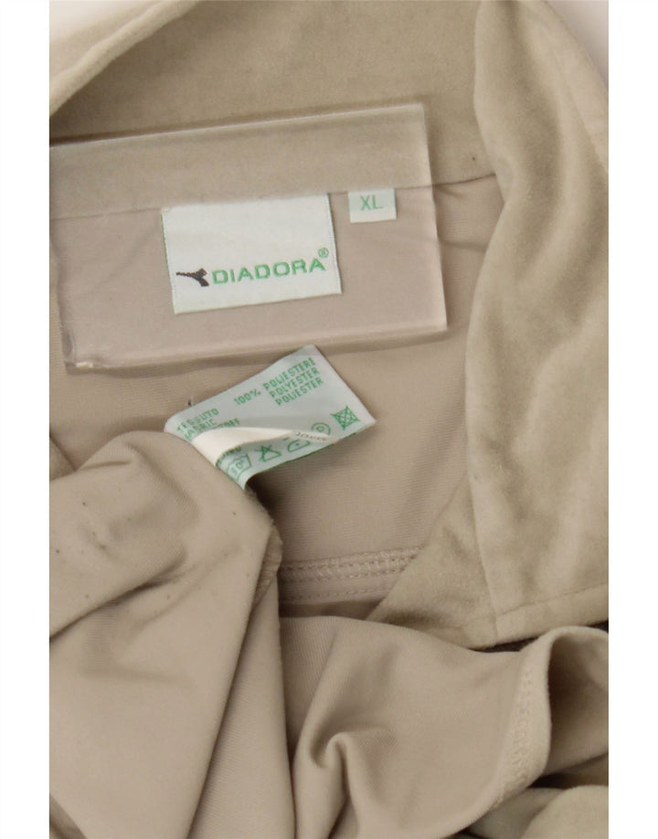 Diadora Hombre Chándal Top Chaqueta XL Beige Poliéster