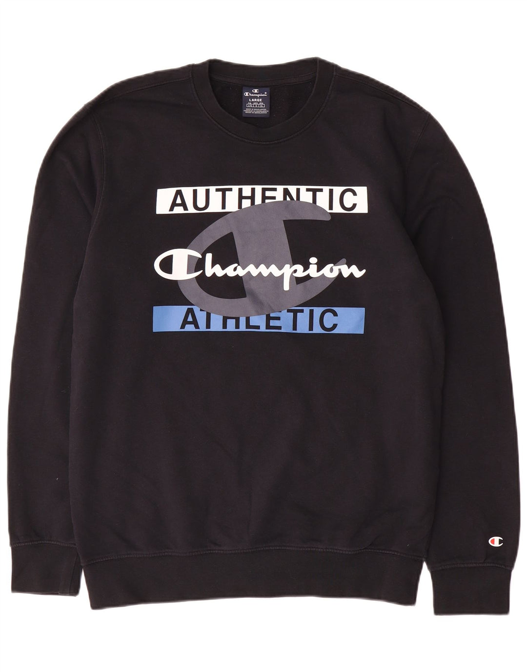 Champion Sudadera Gráfica para Hombre Jersey Grande De Algodón Negro