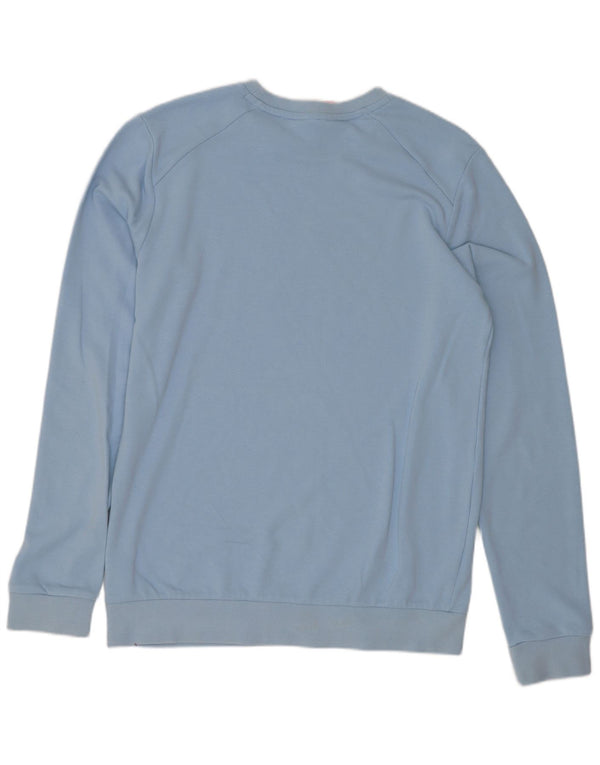 Adidas - Sudadera gráfica para niños, jersey, 15-16 años, algodón azul