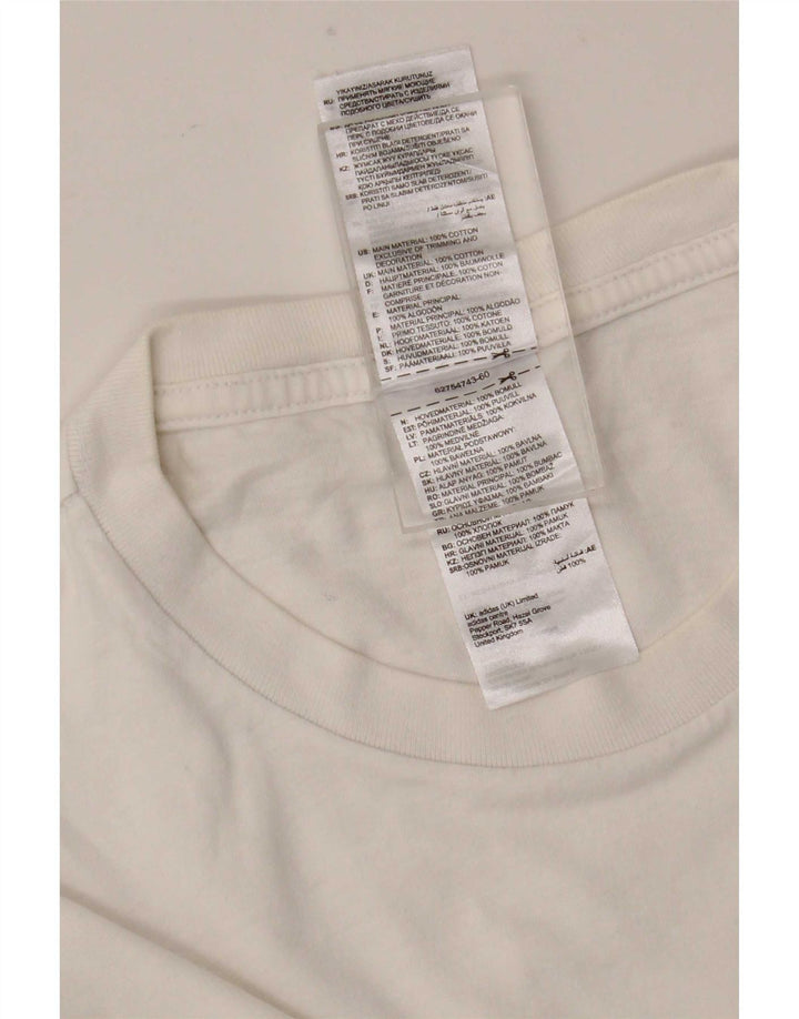 Adidas - Camiseta para hombre, talla grande, algodón blanco