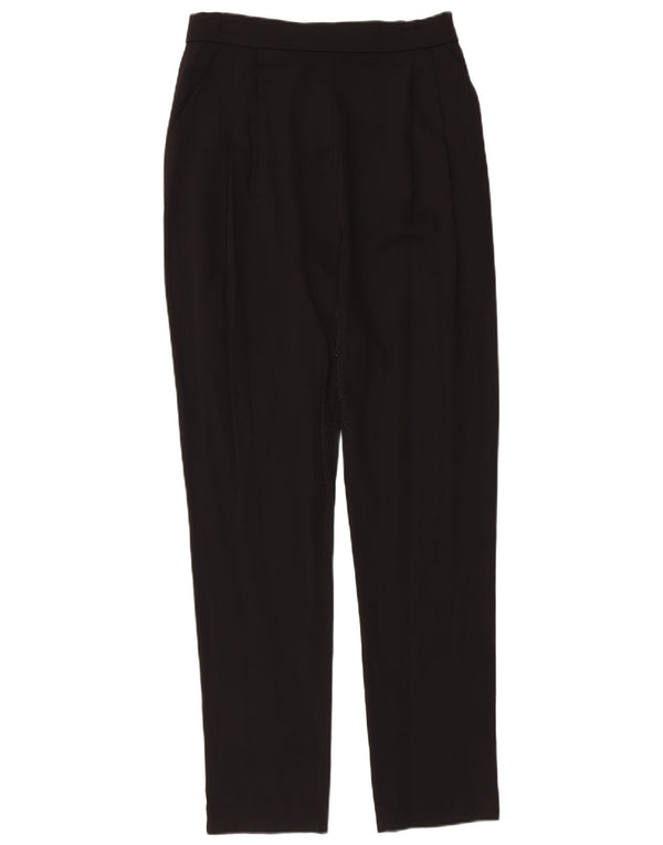 Reiss Pantalones informales con pinzas para mujer UK 8 Small W28 L29 Viscosa negra