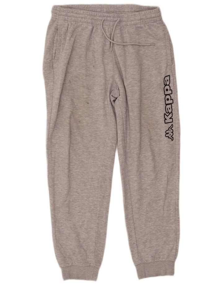 Kappa Hombre Pantalones De Chándal Gráfico Joggers Large Gris Algodón