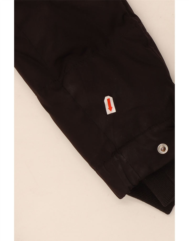 Tommy Hilfiger Abrigo acolchado con capucha para mujer UK 44 Poliéster marrón medio