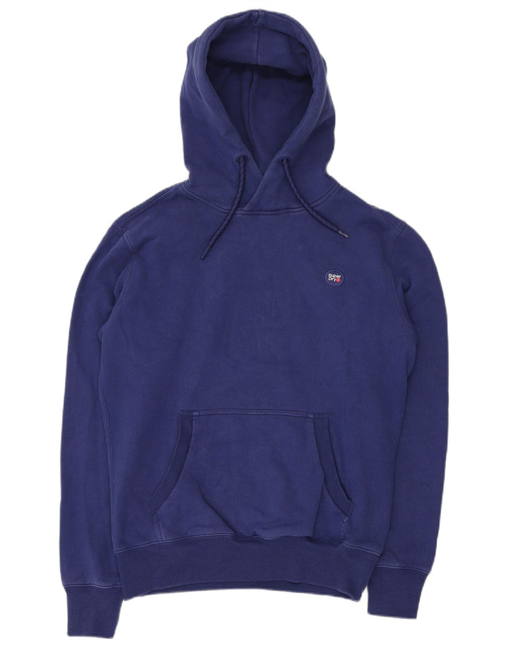 SUPERDRY Jersey con capucha para hombre de algodón azul medio