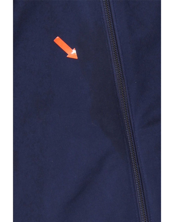 Adidas Hombre Chándal Top Chaqueta Grande Azul Marino Colorblock Poliéster