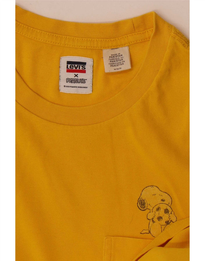 Levi's Hombre Peanuts Camiseta Top Amarillo Mediano