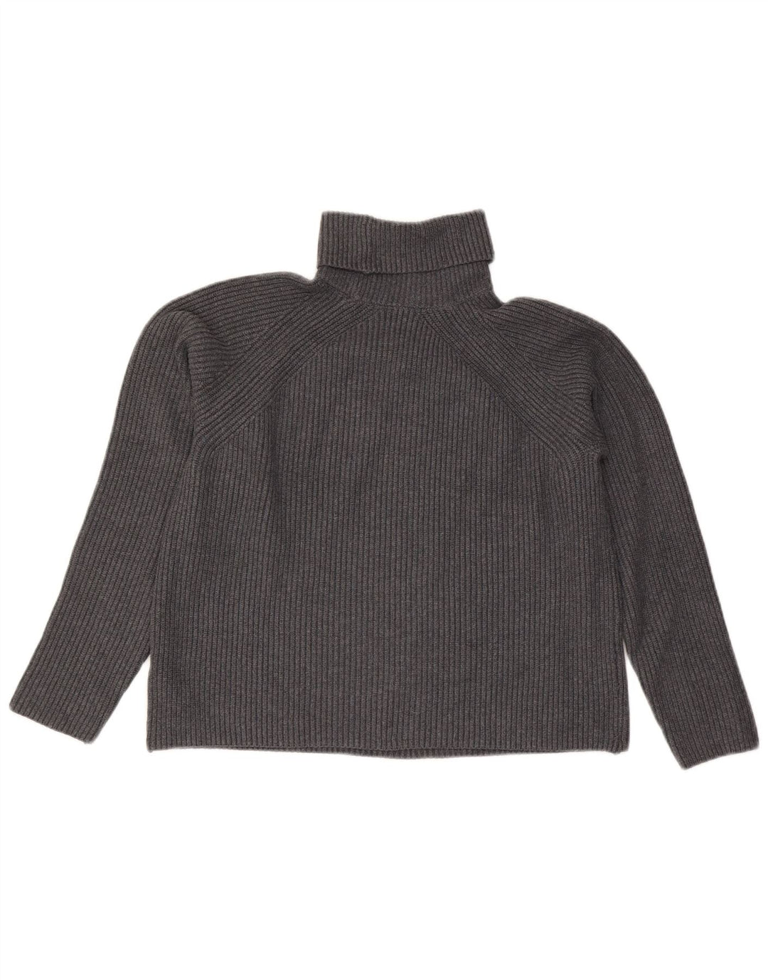 Marks & Spencer Suéter Corto con Cuello Redondo para Mujer UK 10 Small Grey