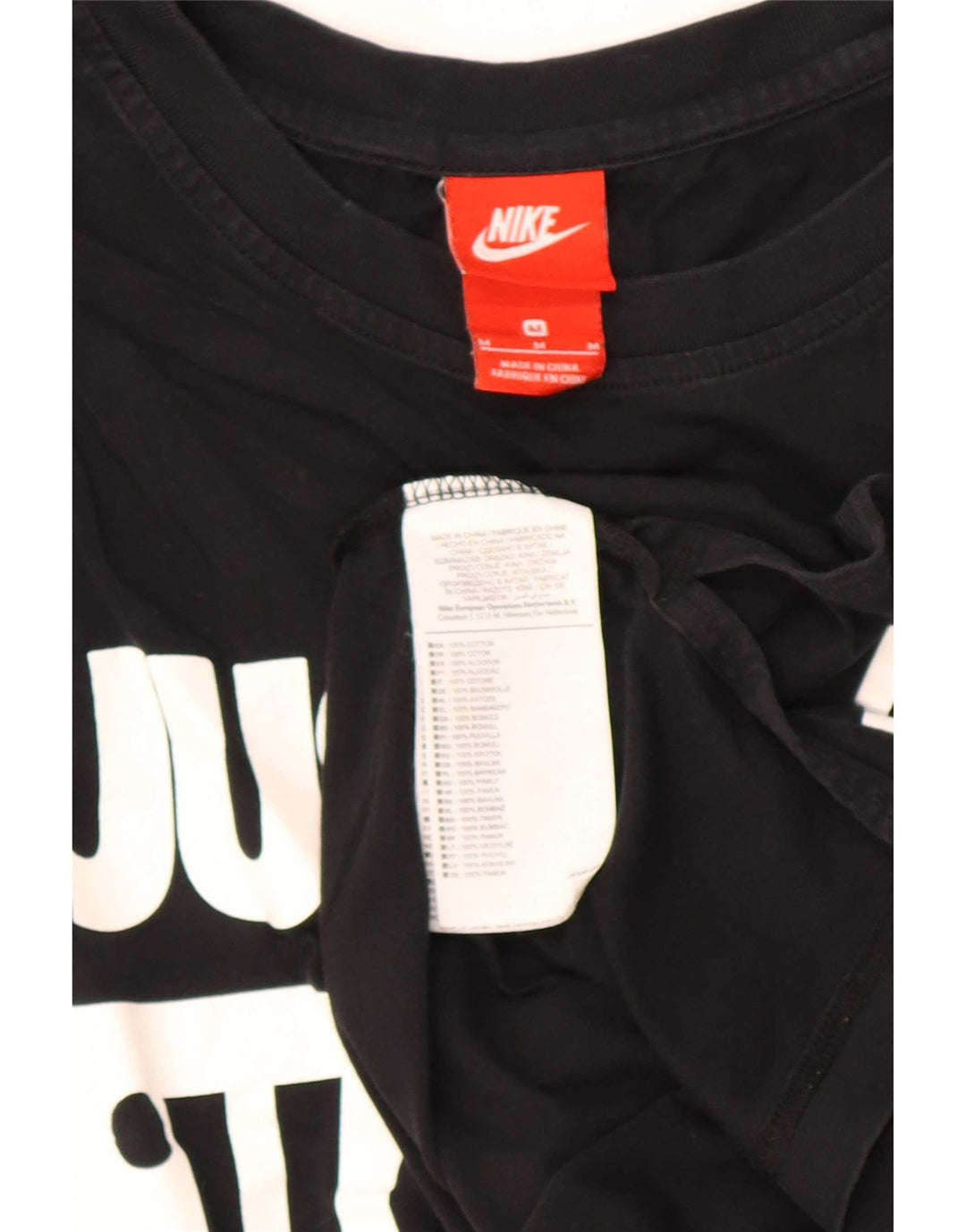 Camiseta sin mangas con estampado gráfico de algodón en bloques de color negro mediano para hombre Nike