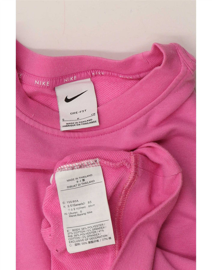 Nike Dri Fit - Sudadera extragrande para mujer, talla 10, poliéster rosa pequeño