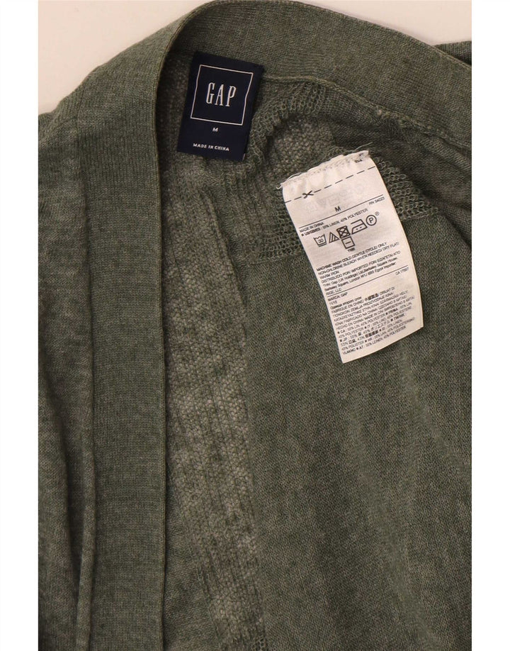 Gap Suéter Cárdigan Abierto para Mujer UK 14 Medium Khaki Linen