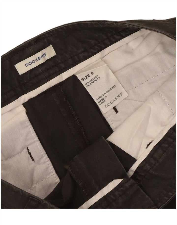 Dockers Pantalones cortos tipo cargo para mujer US 8 Medium W32 Algodón gris