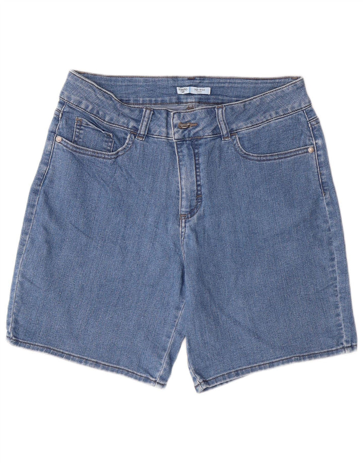LEE Womens Riders Mid Rise Denim Shorts US 10 Grande W30 Algodón Azul