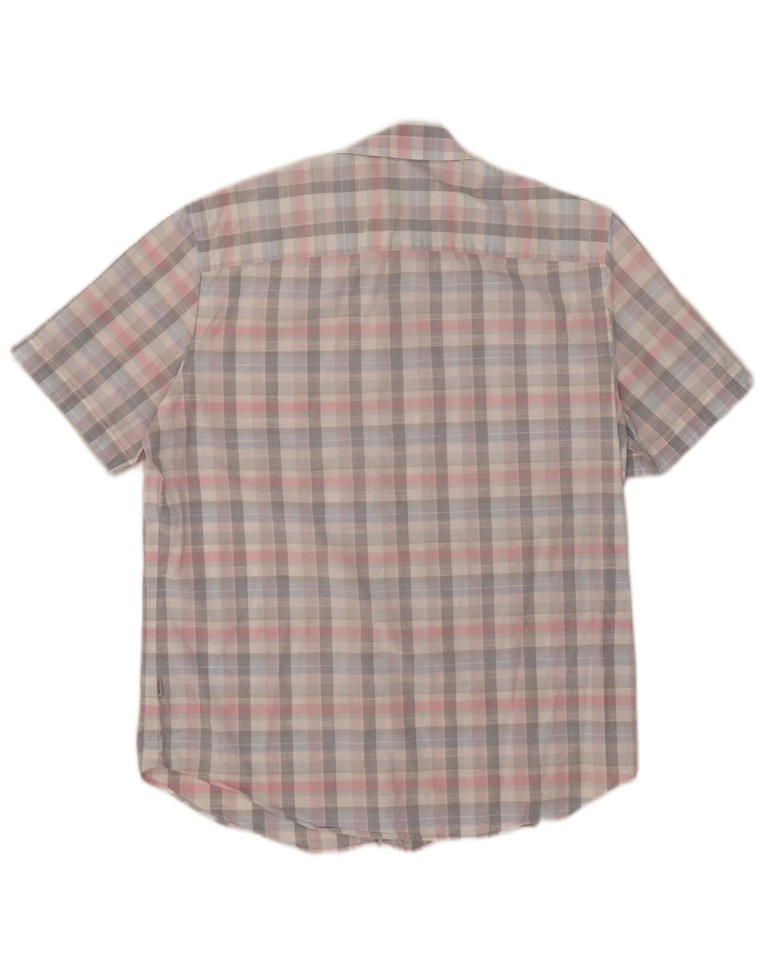 Calvin Klein Camisa De Manga Corta De Algodón A Cuadros Multicolor Mediano Hombre