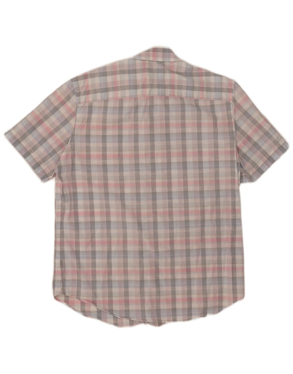 Calvin Klein Camisa De Manga Corta De Algodón A Cuadros Multicolor Mediano Hombre