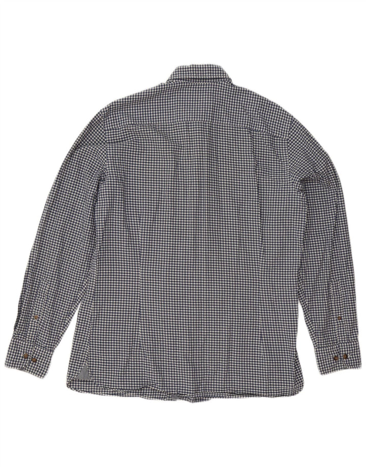 Hackett Camisa Slim Fit De Algodón A Cuadros Azul Marino Grande Para Hombre